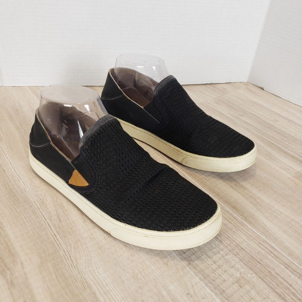 OLUKAI Pehuea Women's Size 7.5 Shoes Sneaker 20271-4040 Black Slip On